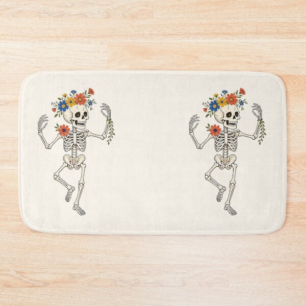 Item preview, Dancing Skeleton with Flowers – Funny Halloween designed and sold by SweetLilith.