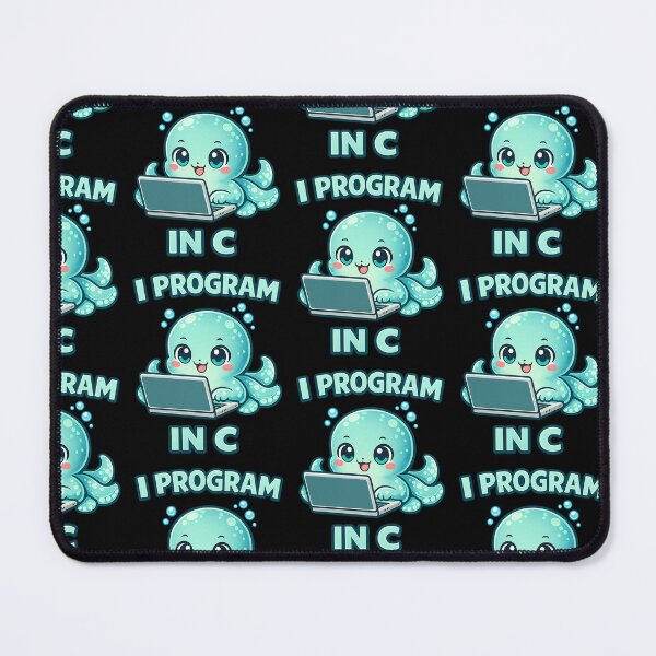 Item preview, I Program in C - Cute Octopus C Programmer Coder designed and sold by TeeTimeTreasure.