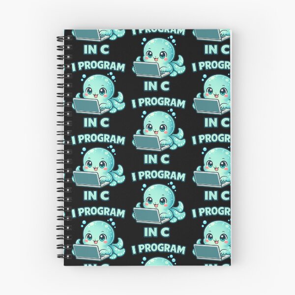 Item preview, I Program in C - Cute Octopus C Programmer Coder designed and sold by TeeTimeTreasure.