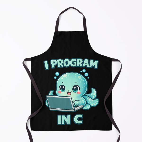 Item preview, I Program in C - Cute Octopus C Programmer Coder designed and sold by TeeTimeTreasure.