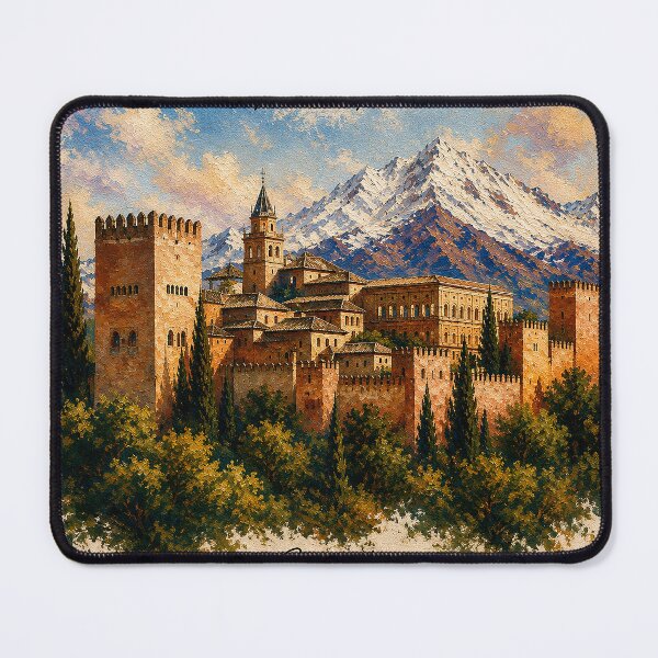 Item preview, Granada Forever – Alhambra & Sierra Nevada Skyline designed and sold by TrazoLibreCo7.