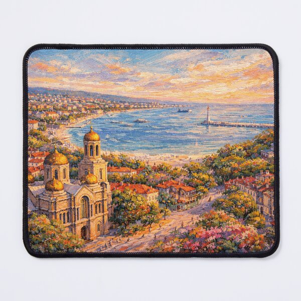 Item preview, A painting of Varna, Bulgaria – A Beautiful City in Europe. designed and sold by GalleryKauffeld.