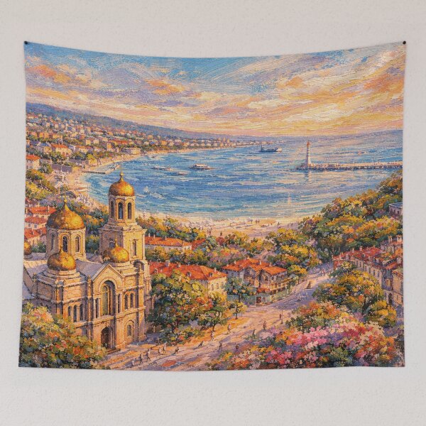 Item preview, A painting of Varna, Bulgaria – A Beautiful City in Europe. designed and sold by GalleryKauffeld.