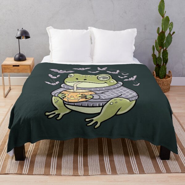 Item preview, Halloween Frog Drinking Pumpkin Spice Latte | Cozy Spooky Cottagecore Frog designed and sold by LeshanArt.