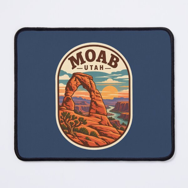 Item preview, Moab Utah Vintage Delicate Arch Red Rocks Travel Badge designed and sold by LittleArij.
