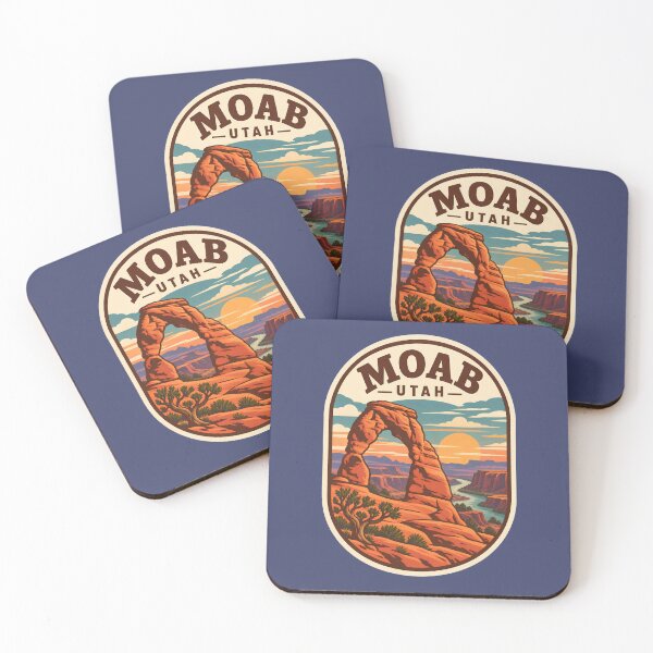 Item preview, Moab Utah Vintage Delicate Arch Red Rocks Travel Badge designed and sold by LittleArij.