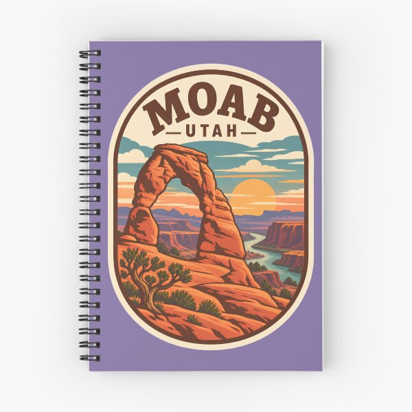 Item preview, Moab Utah Vintage Delicate Arch Red Rocks Travel Badge designed and sold by LittleArij.