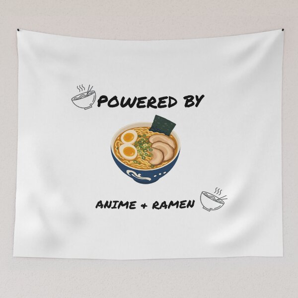 Item preview, Powered By Anime And Ramen designed and sold by RoyalPrime.