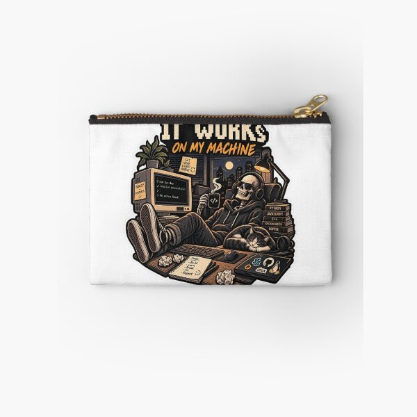 Item preview, It Works On My Machine – Funny Programmer Coding Sticker designed and sold by VibeCraft3.