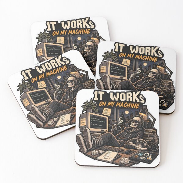 Item preview, It Works On My Machine – Funny Programmer Coding Sticker designed and sold by VibeCraft3.