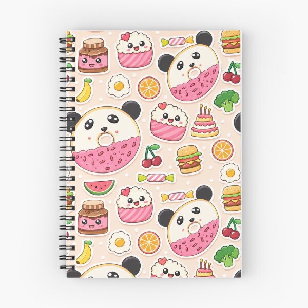 Item preview, Cute Kawaii Panda Food Pattern Illustration designed and sold by suha-art.