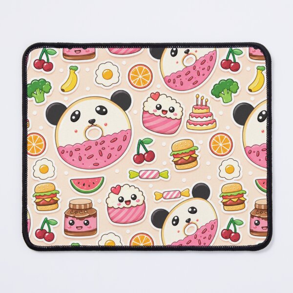 Item preview, Cute Kawaii Panda Food Pattern Illustration designed and sold by suha-art.