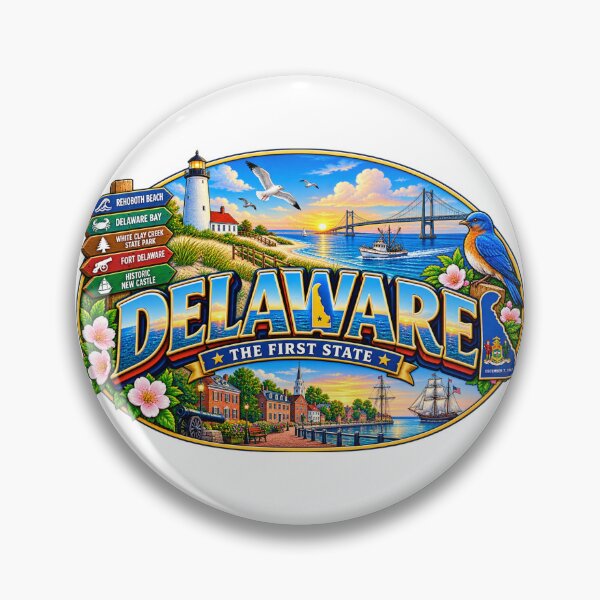 Item preview, Delaware First State Coastal Travel Doodle designed and sold by Awarrie.