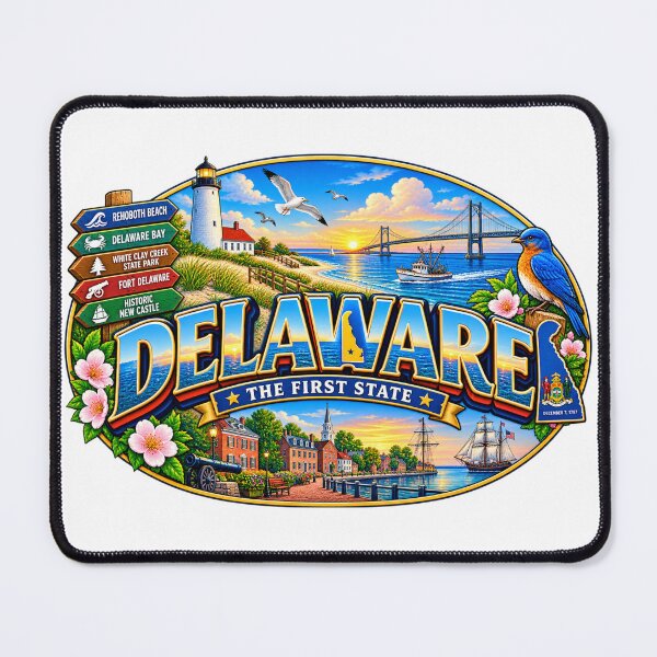 Item preview, Delaware First State Coastal Travel Doodle designed and sold by Awarrie.