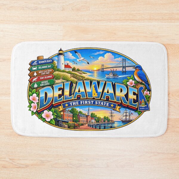 Item preview, Delaware First State Coastal Travel Doodle designed and sold by Awarrie.