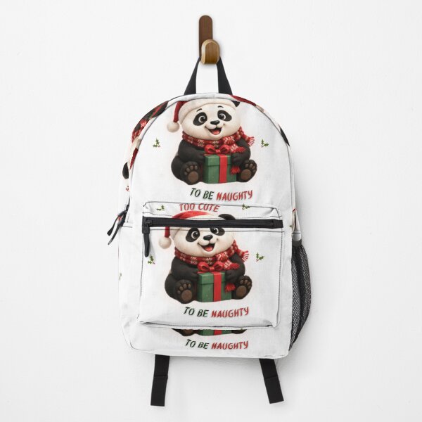 Item preview, Too Cute To Be Naughty Christmas Panda designed and sold by EnginerdStudio.