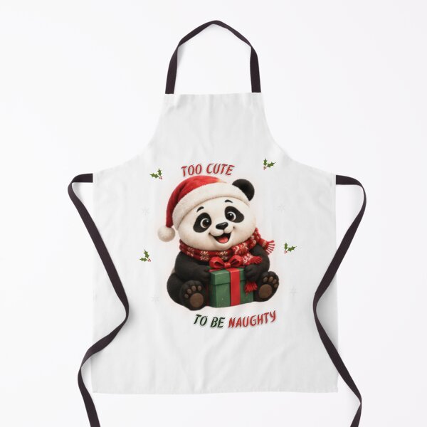 Item preview, Too Cute To Be Naughty Christmas Panda designed and sold by EnginerdStudio.