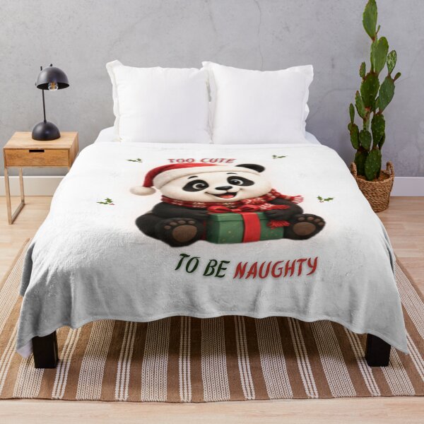 Item preview, Too Cute To Be Naughty Christmas Panda designed and sold by EnginerdStudio.