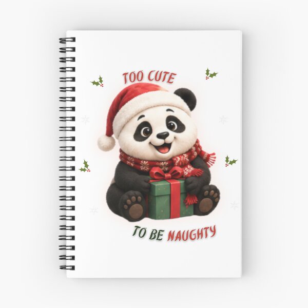 Item preview, Too Cute To Be Naughty Christmas Panda designed and sold by EnginerdStudio.