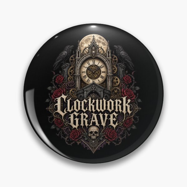 Item preview, HALLOWEEN Clockwork Grave – Dark Steampunk Cemetery Art designed and sold by Uglyandcute.