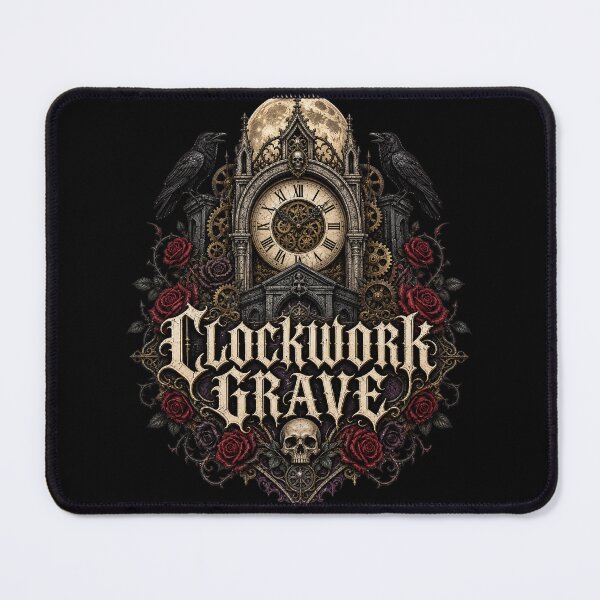 Item preview, HALLOWEEN Clockwork Grave – Dark Steampunk Cemetery Art designed and sold by Uglyandcute.
