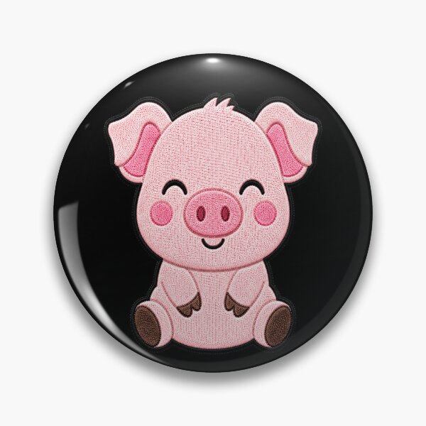 Item preview, Cute Baby Pig Embroidery Patch Illustration designed and sold by ColorSplash123.