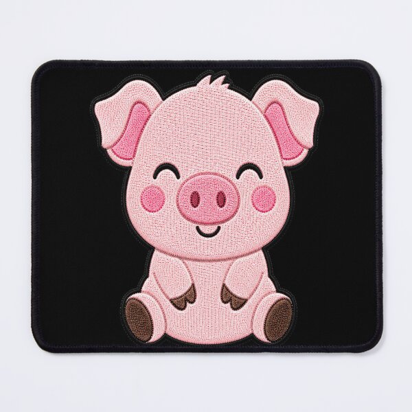 Item preview, Cute Baby Pig Embroidery Patch Illustration designed and sold by ColorSplash123.