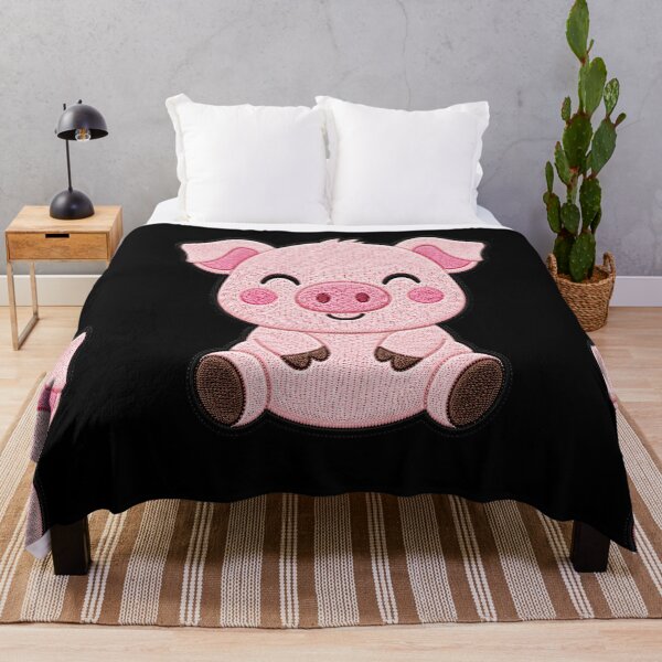 Item preview, Cute Baby Pig Embroidery Patch Illustration designed and sold by ColorSplash123.