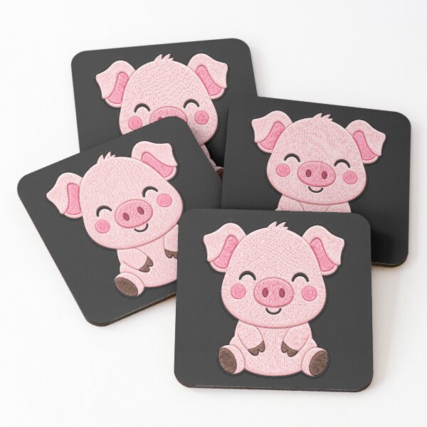 Item preview, Cute Baby Pig Embroidery Patch Illustration designed and sold by ColorSplash123.