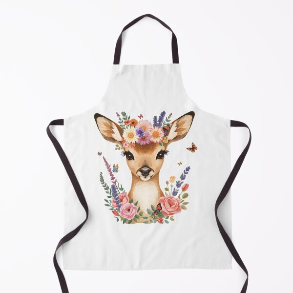 Item preview, Floral Deer With Roses and Butterflies | Botanical Woodland Animal Nature Art designed and sold by Pandey14.
