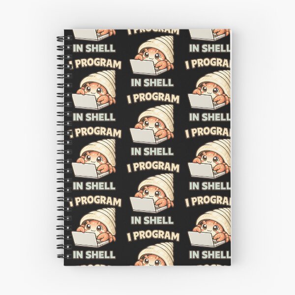 Item preview, I Program in Shell - Cute Hermit Crab Programmer Coder designed and sold by TeeTimeTreasure.