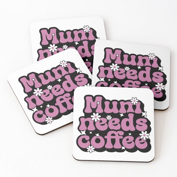 Item preview, Copy of Mum Needs Coffee – Retro Daisy Design designed and sold by Tin Robot Co..