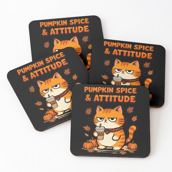 Item preview, Pumpkin Spice & Attitude Cat T-shirt. designed and sold by Nuttajak.
