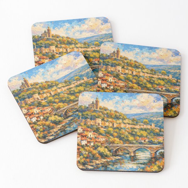 Item preview, A painting of Veliko Tarnovo, Bulgaria – A Beautiful City in Europe. designed and sold by GalleryKauffeld.