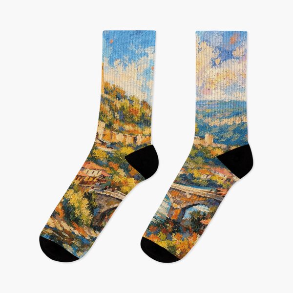 Item preview, A painting of Veliko Tarnovo, Bulgaria – A Beautiful City in Europe. designed and sold by GalleryKauffeld.