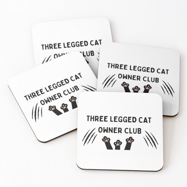 Item preview, three legged cat owner club tripod designed and sold by MoonMonkeyNbear.