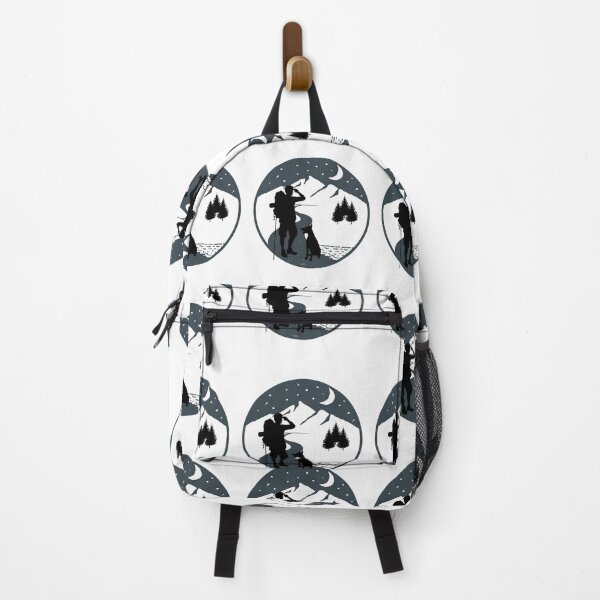 Item preview, Mountain Night Trekker & Dog Silhouette Art designed and sold by GiaoCalonas.