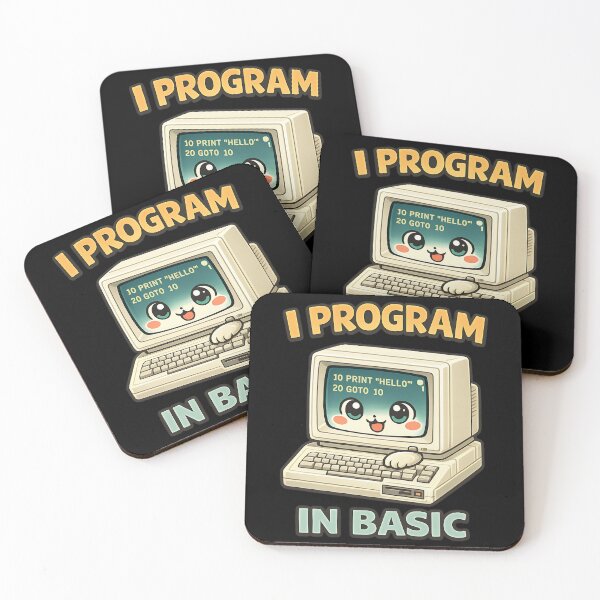 Item preview, I Program in BASIC - Cute Retro Computer Programmer designed and sold by TeeTimeTreasure.