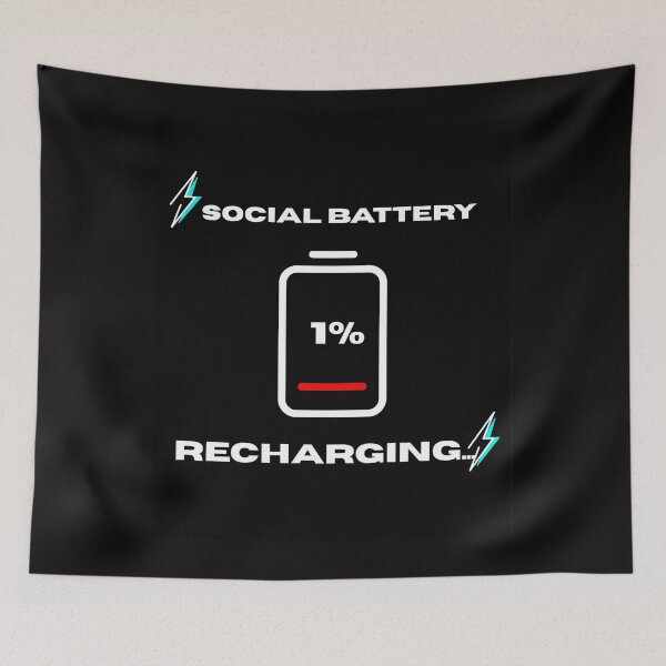 Item preview, Social Battery 1 Percent Recharging designed and sold by RoyalPrime.