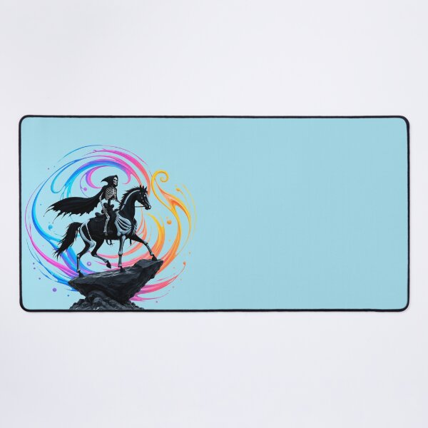 Item preview, Skeleton rider on a black horse – Dark Fantasy designed and sold by Rose Design & Photos.