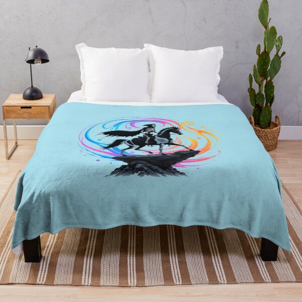Item preview, Skeleton rider on a black horse – Dark Fantasy designed and sold by Rose Design & Photos.