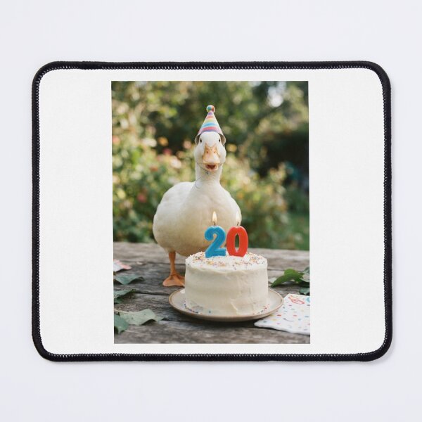 Item preview, Duck 20th birthday cute adorable cake party baby kawaii designed and sold by CheeseBlueprint.