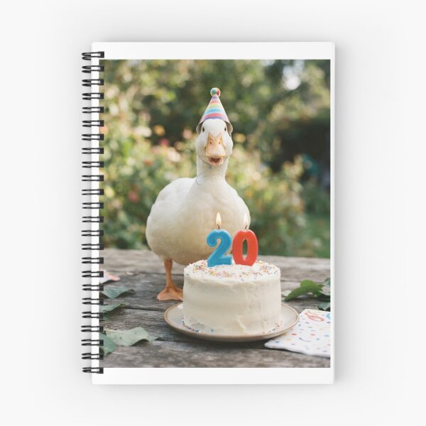 Item preview, Duck 20th birthday cute adorable cake party baby kawaii designed and sold by CheeseBlueprint.