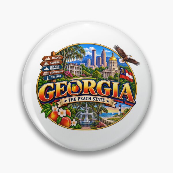 Item preview, Georgia Peach State Travel Doodle designed and sold by Awarrie.