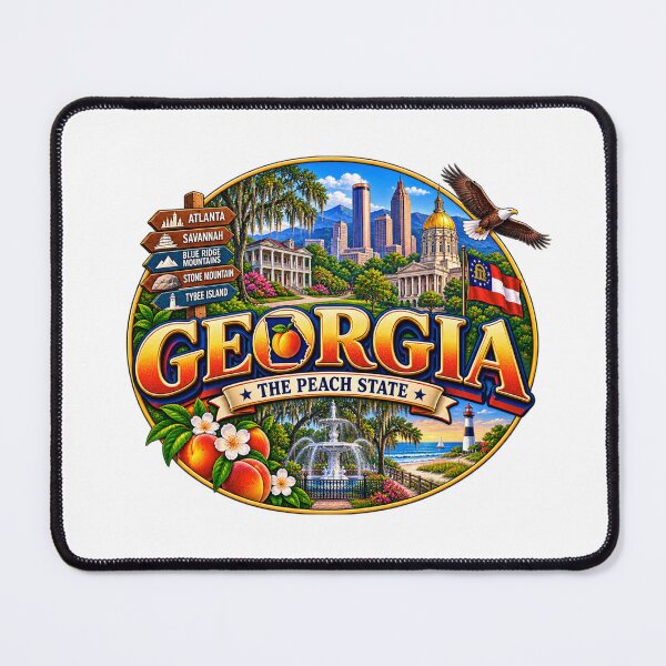 Item preview, Georgia Peach State Travel Doodle designed and sold by Awarrie.