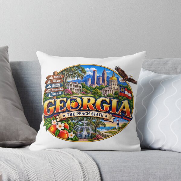 Item preview, Georgia Peach State Travel Doodle designed and sold by Awarrie.