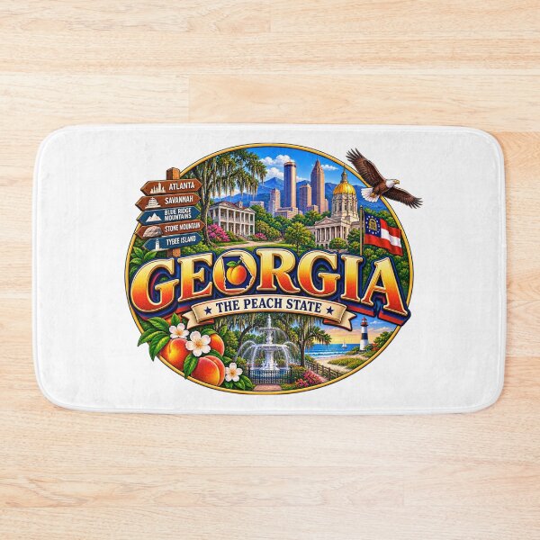 Item preview, Georgia Peach State Travel Doodle designed and sold by Awarrie.