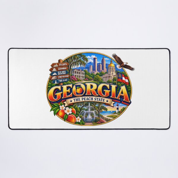 Item preview, Georgia Peach State Travel Doodle designed and sold by Awarrie.