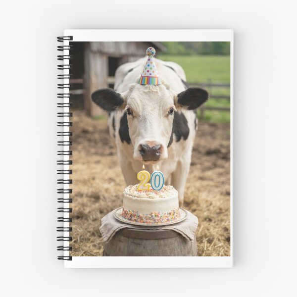 Item preview, Cow 20th birthday cute adorable cake party baby kawaii designed and sold by CheeseBlueprint.