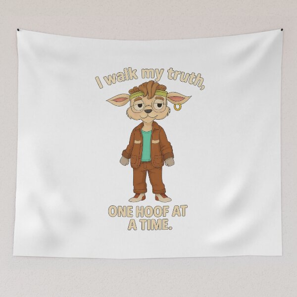 Item preview, Copy of Goat Farmer Good Vibes I'm Growing At My Own Pace Cartoon designed and sold by retrotoonz.